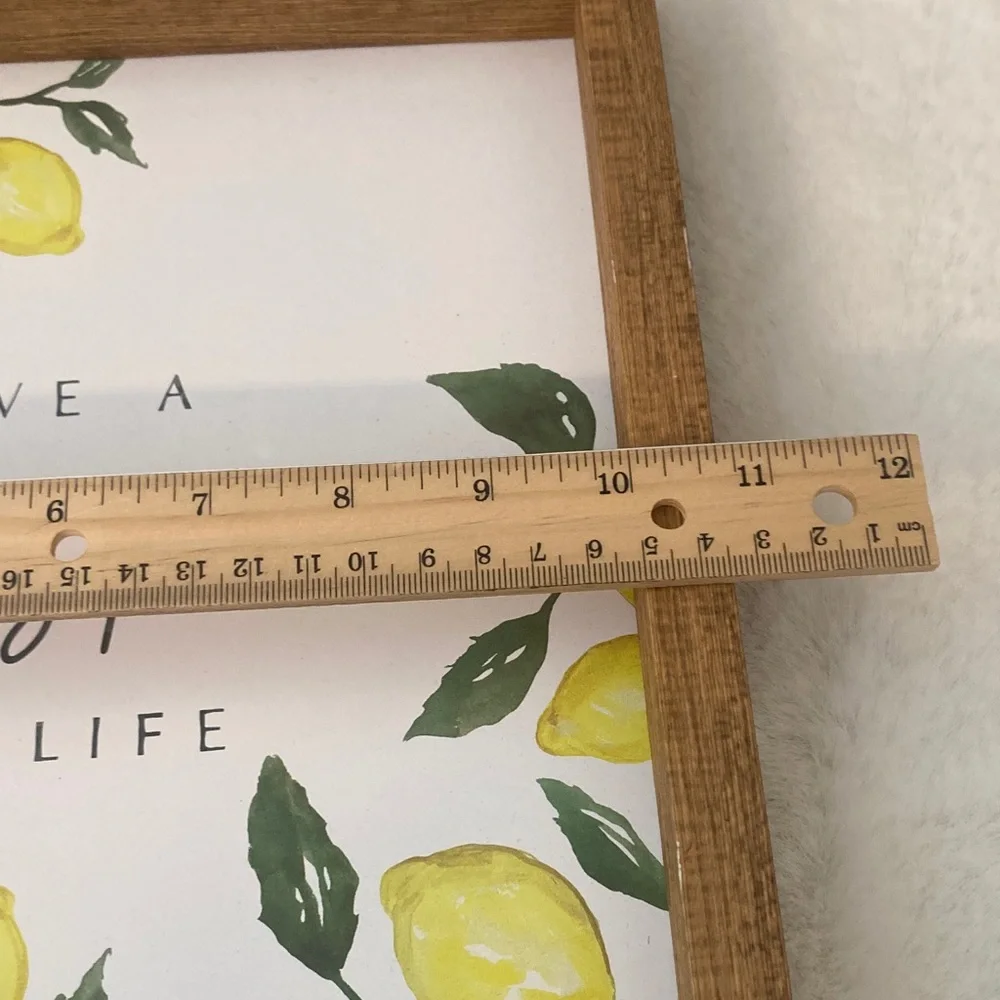 2 Lemon-Themed Framed Wall Art Set